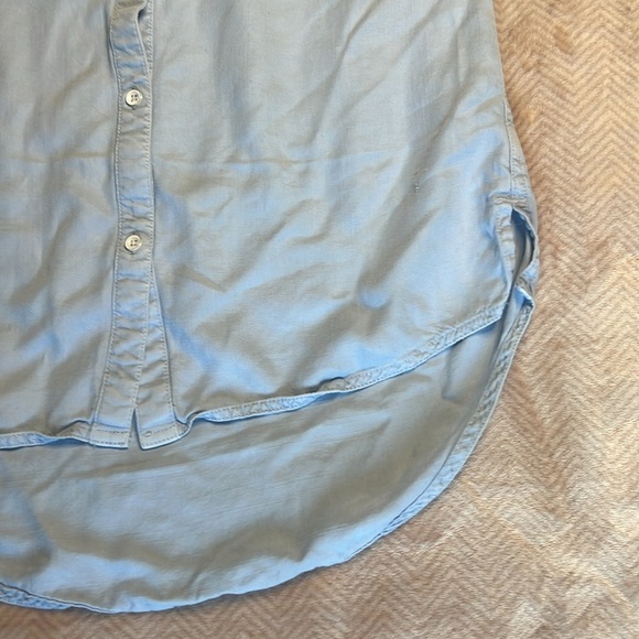 100% Tencel Soft Light Blue Sleeveless Shirt Dress 11-12y - Picture 3 of 8